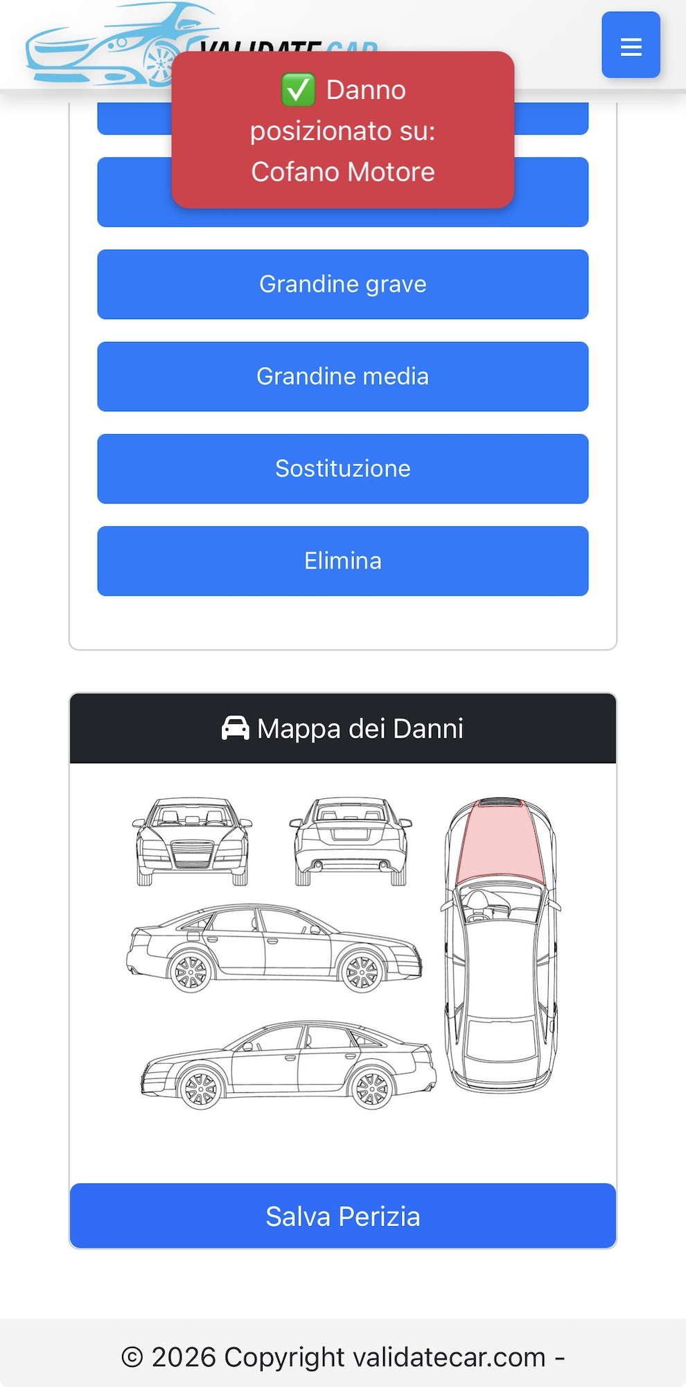 Mappa danni mobile